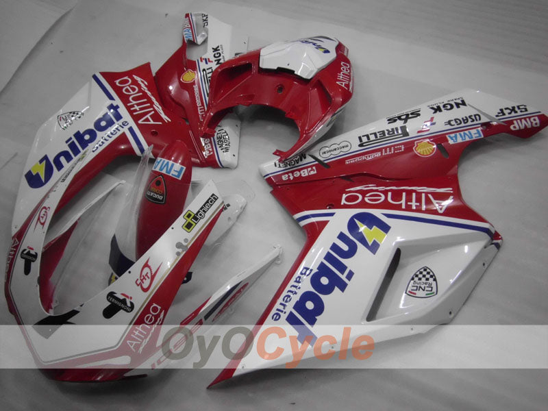 Kit de carénage injecté pour Ducati 1098 07-09 - Rouge, Blanc - Unibat #OYO87906221 Image principale du produit