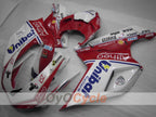 Kit de carénage injecté pour Ducati 1098 07-09 - Rouge, Blanc - Unibat #OYO87906221