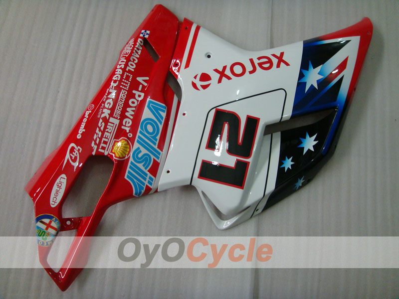 Kit de carénage injecté pour Ducati 1098 07-09 - Rouge, Blanc - Xerox #OYO87906222