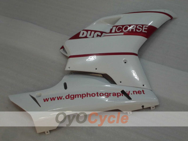 Kit de carénage injecté pour Ducati 1098 07-09 - Rouge, Blanc - Style usine #OYO87906223