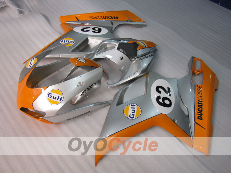 Kit de carénage injecté pour Ducati 1098 07-09 - Orange, Argent - Gulf #OYO87906224 Image principale du produit