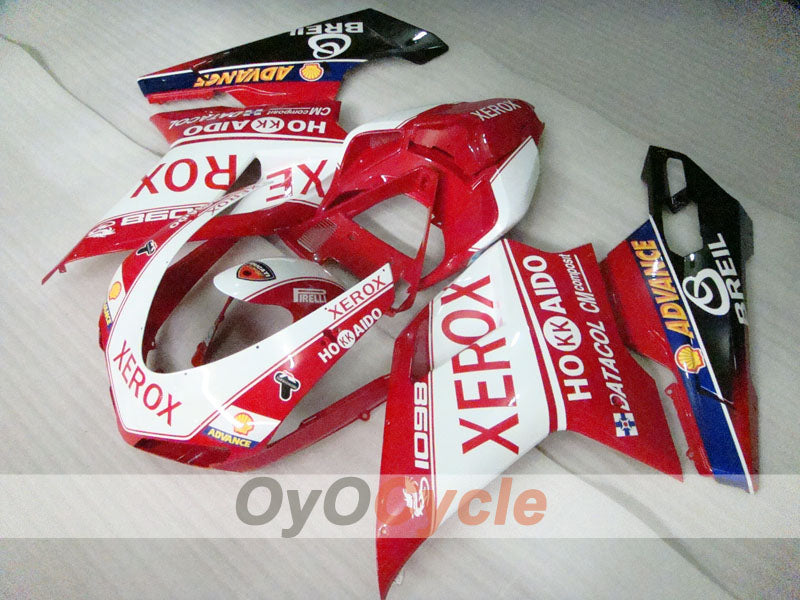 Kit de carénage injecté pour Ducati 1098 07-09 - Rouge, Blanc, Noir - Xerox #OYO87906226