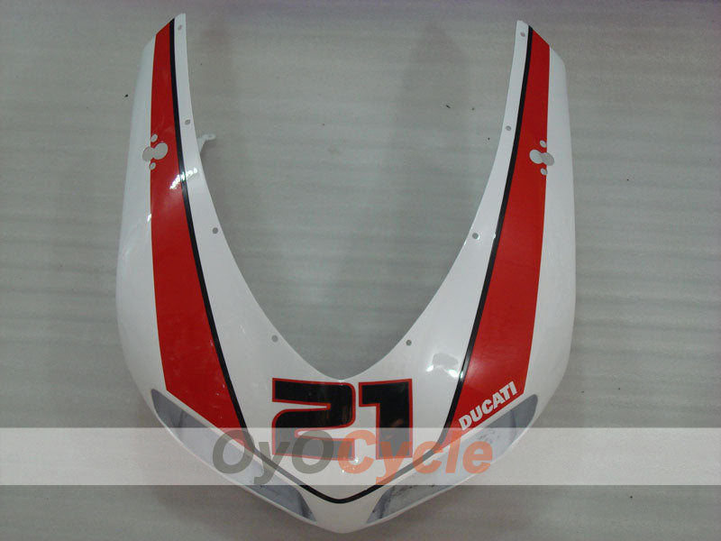 Kit de carénage injecté pour Ducati 1098 07-09 - Rouge, Blanc - Style usine #OYO87906227