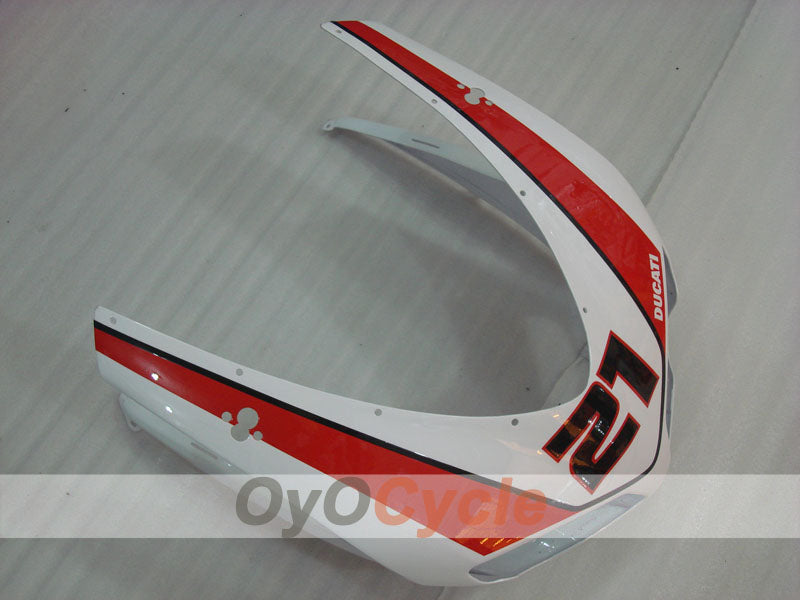 Kit de carénage injecté pour Ducati 1098 07-09 - Rouge, Blanc - Style usine #OYO87906227