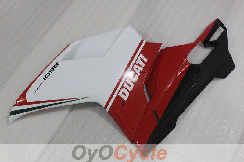 Kit de carénage injecté pour Ducati 1098 07-09 - Rouge, Blanc - Style usine #OYO87906228