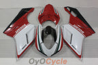 Kit de carénage injecté pour Ducati 1098 07-09 - Rouge, Blanc - Style usine #OYO87906228