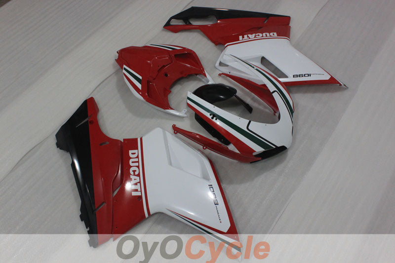 Kit de carénage injecté pour Ducati 1098 07-09 - Rouge, Blanc - Style usine #OYO87906228 Image secondaire du produit
