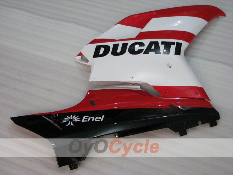 Kit de carénage injecté pour Ducati 1098 07-09 - Rouge, Blanc - Style usine #OYO87906229