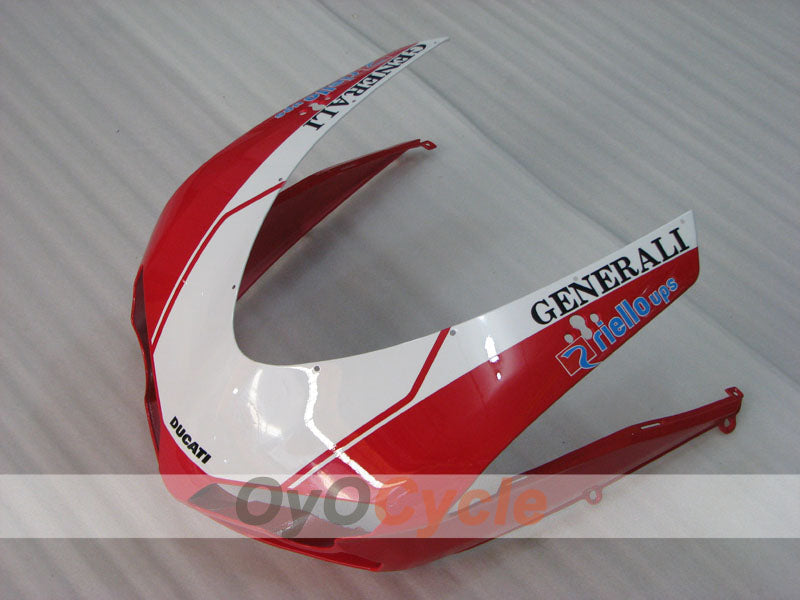 Kit de carénage injecté pour Ducati 1098 07-09 - Rouge, Blanc - Style usine #OYO87906229