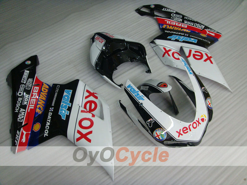 Kit de carénage à injection pour Ducati 1098 de 07-09 - Blanc, Noir - Xerox #OYO87906232 Image principale du produit