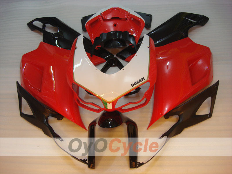 Kit de carénage à injection pour Ducati 1098 de 07-09 - Rouge, Blanc, Noir - Style usine #OYO87906233 Image secondaire du produit
