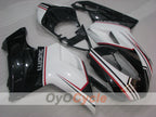 Kit de carénage à injection pour Ducati 1098 de 07-09 - Blanc, Noir - Style usine #OYO87906236