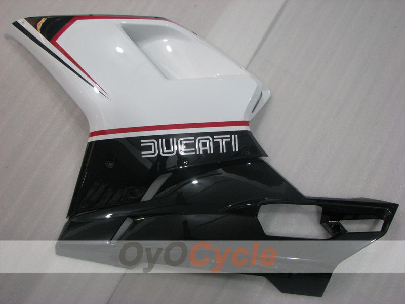 Kit de carénage à injection pour Ducati 1098 de 07-09 - Blanc, Noir - Style usine #OYO87906236
