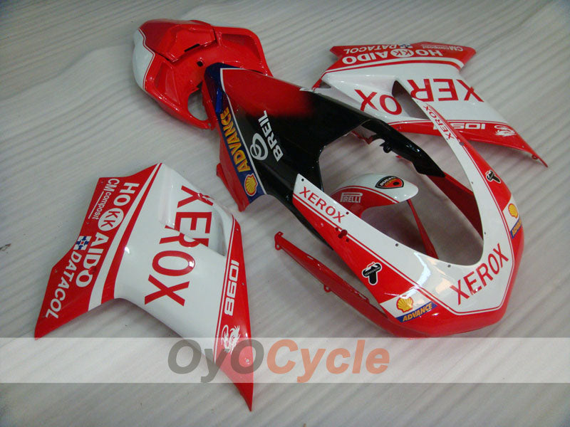 Kit de carénage à injection pour Ducati 1098 de 07-09 - Rouge, Blanc - Xerox #OYO87906239 Image secondaire du produit