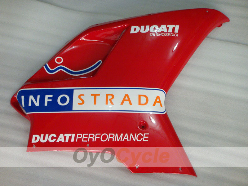 Kit de carénage à injection pour Ducati 1098 de 07-09 - Rouge, Blanc, Noir - INFO STRADA #OYO87906240