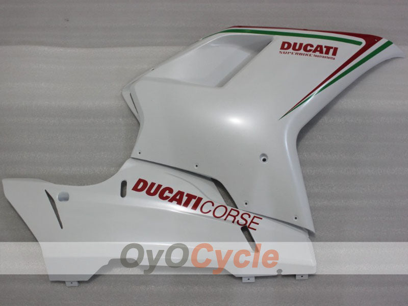 Kit de carénage moulé par injection pour Ducati 1198 09-11 - Rouge, Blanc - Style d'origine #OYO87906243