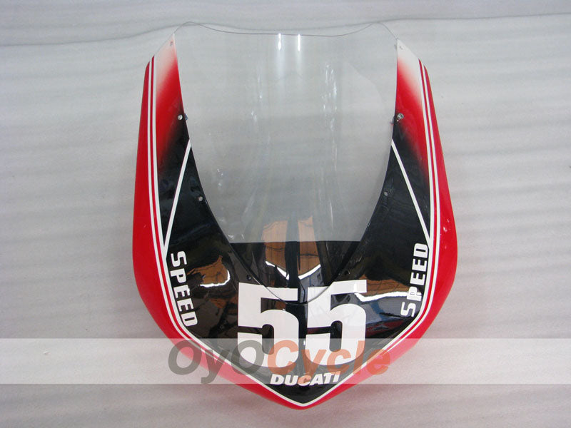 Kit de carénage moulé par injection pour Ducati 1198 09-11 - Rouge, Blanc, Noir - Style d'origine #OYO87906244