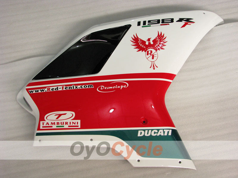 Kit de carénage moulé par injection pour Ducati 1198 09-11 - Rouge, Blanc, Noir - Style d'origine, personnalisable #OYO87906251