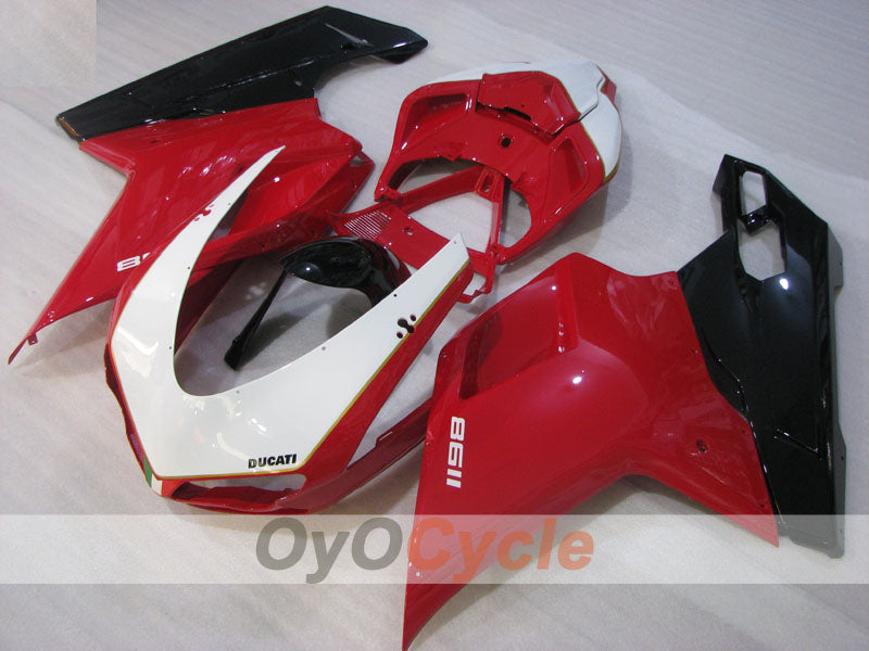 Kit de carénage moulé par injection pour Ducati 1198 09-11 - Rouge, Blanc, Noir - Style d'origine #OYO87906252 Image principale du produit