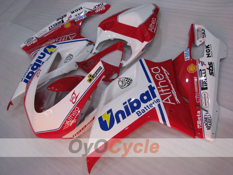 Kit de carénage moulé par injection pour Ducati 1198 09-11 - Rouge, Blanc - Unibat #OYO87906253 Image secondaire du produit