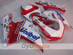 Kit de carénage moulé par injection pour Ducati 1198 09-11 - Rouge, Blanc - Unibat #OYO87906253