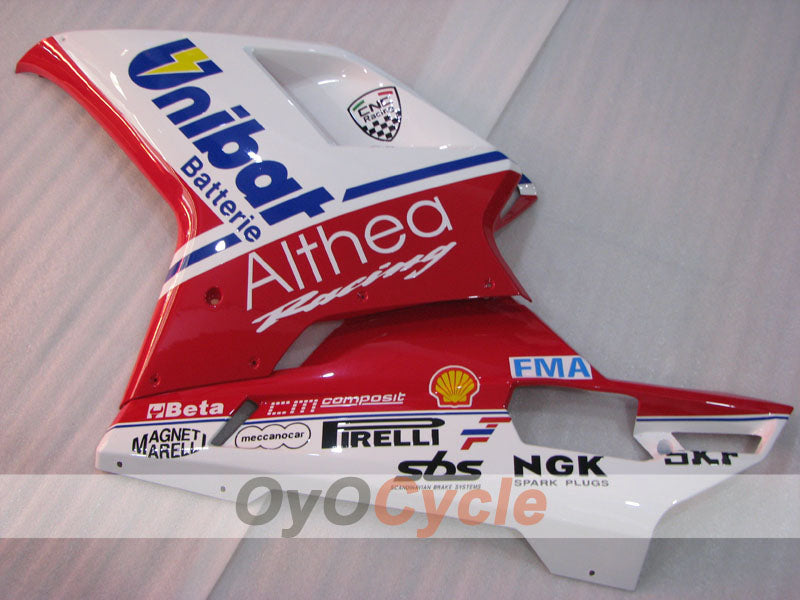 Kit de carénage moulé par injection pour Ducati 1198 09-11 - Rouge, Blanc - Unibat #OYO87906253