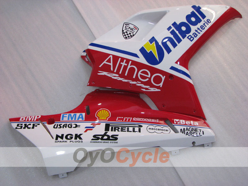 Kit de carénage moulé par injection pour Ducati 1198 09-11 - Rouge, Blanc - Unibat #OYO87906253