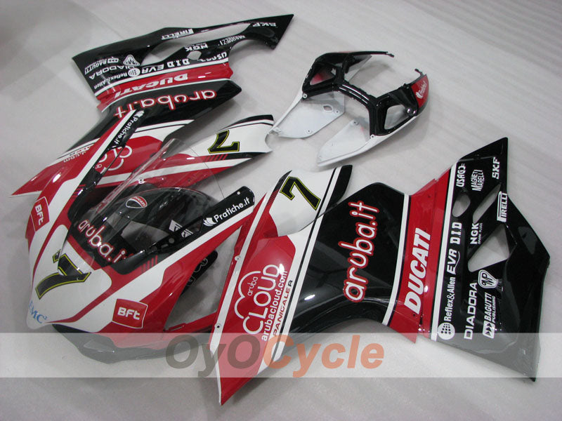 Kit de carénage à injection pour Ducati 1199 11-14 - Rouge, blanc, noir - aruba.it #OYO87906259