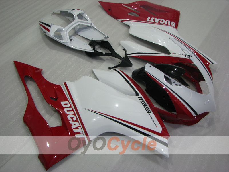Kit de carénage à injection pour Ducati 1199 11-14 - Rouge, blanc - Style d'origine #OYO87906262 Image principale du produit