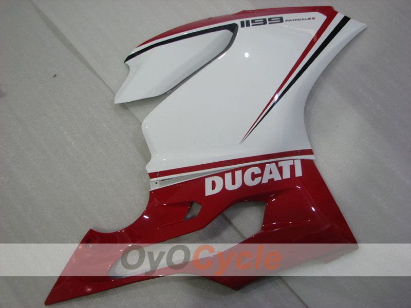 Kit de carénage à injection pour Ducati 1199 11-14 - Rouge, blanc - Style d'origine #OYO87906262
