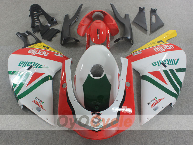 Kit de carénage pour Aprilia RS125 01-05 - Rouge, Vert, Blanc - Alitalia #OYO87906267