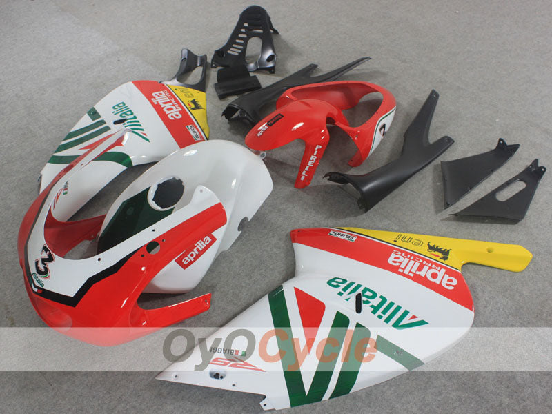 Kit de carénage pour Aprilia RS125 01-05 - Rouge, Vert, Blanc - Alitalia #OYO87906267