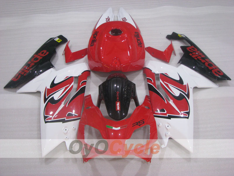 Kit de carénage pour Aprilia RS125 06-10 - Rouge, Blanc, Noir - Personnalisé #OYO87906275