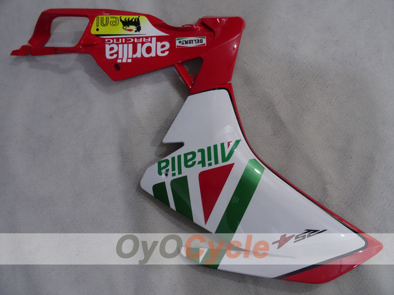 Kit de carénage pour Aprilia RSV4 09-14 - Rouge, Vert, Blanc, Noir - Alitalia #OYO87906287