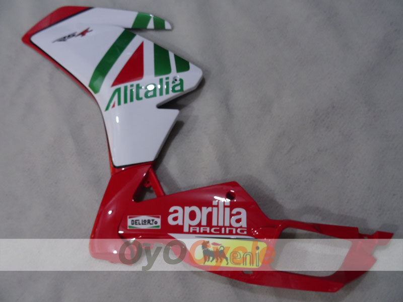 Kit de carénage pour Aprilia RSV4 09-14 - Rouge, Vert, Blanc, Noir - Alitalia #OYO87906287