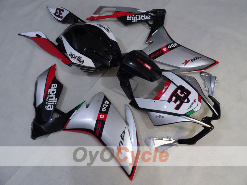Kit de carénage pour Aprilia RSV4 09-14 - Rouge, Blanc, Argenté - #bearacer #OYO87906288