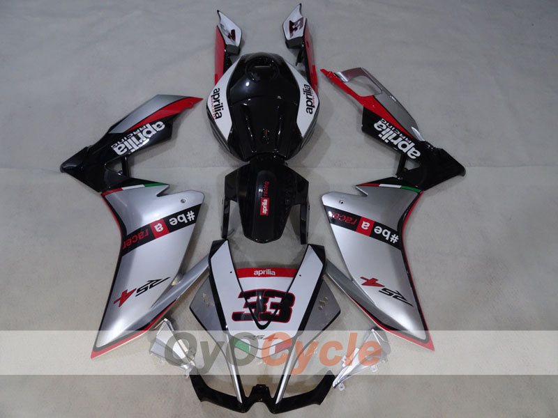 Kit de carénage pour Aprilia RSV4 09-14 - Rouge, Blanc, Argenté - #bearacer #OYO87906288