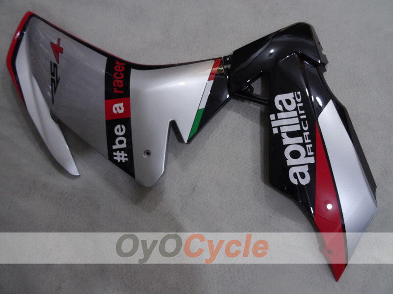 Kit de carénage pour Aprilia RSV4 09-14 - Rouge, Blanc, Argenté - #bearacer #OYO87906288