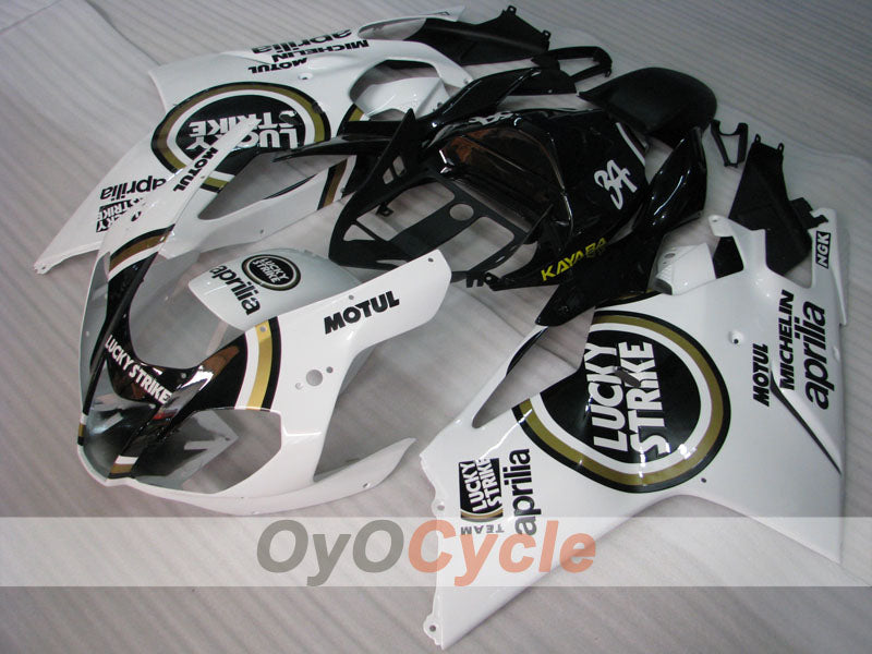 Kit de carénage pour Aprilia RSV1000R 03-06 - Blanc, Noir - Lucky Strike #OYO87906292 Image principale du produit