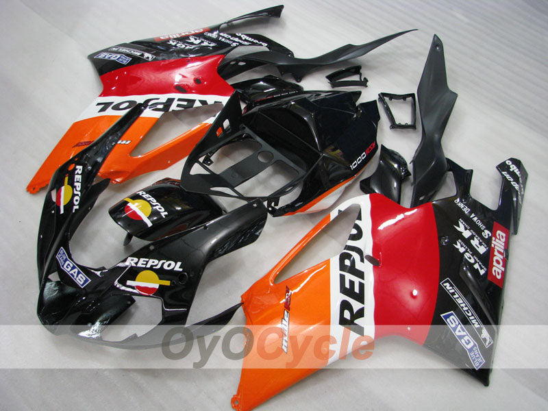 Kit de carénage pour Aprilia RSV1000R 03-06 - Rouge, Orange, Noir - PEPSI #OYO87906293