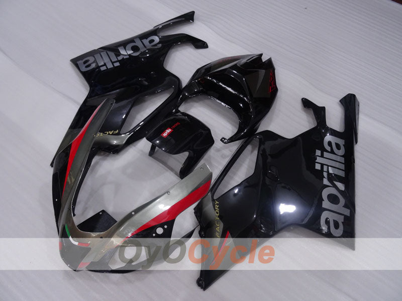 Kit de carénage pour Aprilia RSV1000R 03-06 - Noir, Gris, Mat - Style d'usine #OYO87906297