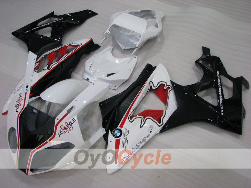 Kit de carénage injecté pour BMW S1000RR 09-14 - Rouge, Blanc, Noir - Style d'usine, Personnalisable #OYO87906298