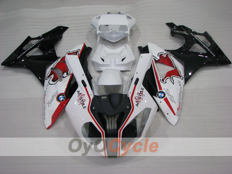 Kit de carénage injecté pour BMW S1000RR 09-14 - Rouge, Blanc, Noir - Style d'usine, Personnalisable #OYO87906298