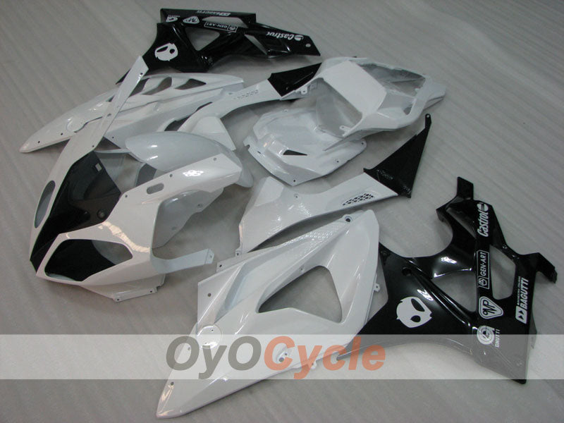 Kit de carénage injecté pour BMW S1000RR 09-14 - Blanc, Noir - Style d'usine, Personnalisable #OYO87906299