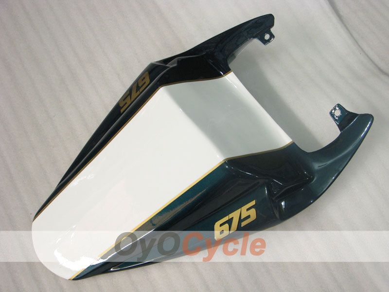 Kit de carénage injecté pour Triumph Daytona 675 06-08 - Blanc, Noir - Style d'usine #OYO87906300
