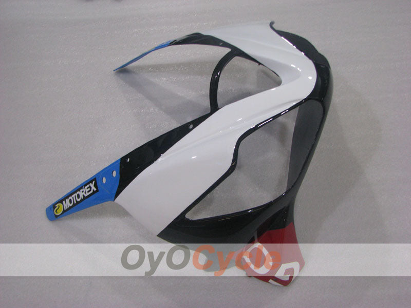 Kit de carénage injecté pour Triumph Daytona 675 06-08 - Blanc, Noir - parkingo #OYO87906301
