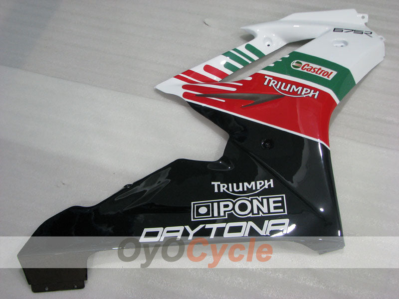 Kit de carénage injecté pour Triumph Daytona 675 06-08 - Vert, Blanc, Noir - Castrol #OYO87906302