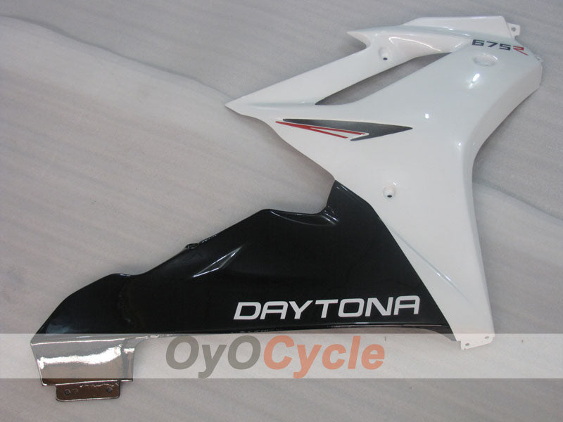 Kit de carénage injecté pour Triumph Daytona 675 06-08 - Blanc, Noir - Style d'usine #OYO87906304