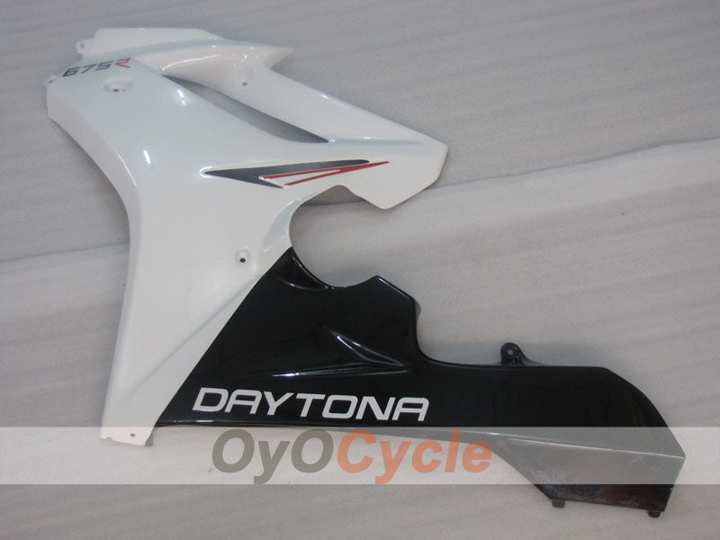 Kit de carénage injecté pour Triumph Daytona 675 06-08 - Blanc, Noir - Style d'usine #OYO87906304