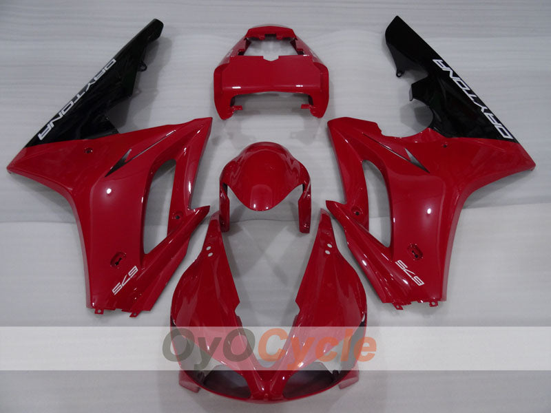 Kit de carénage à injection pour Triumph Daytona 675 09-12 - Rouge, noir - Style d'origine #OYO87906305